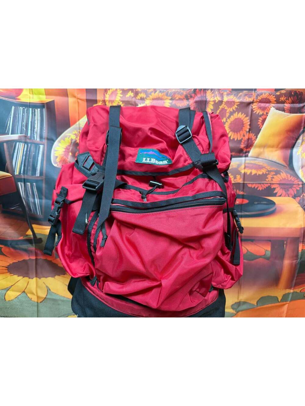 Vintage L.L.Bean Continental Rucksack Backpack – Red & Black – 80s/90s